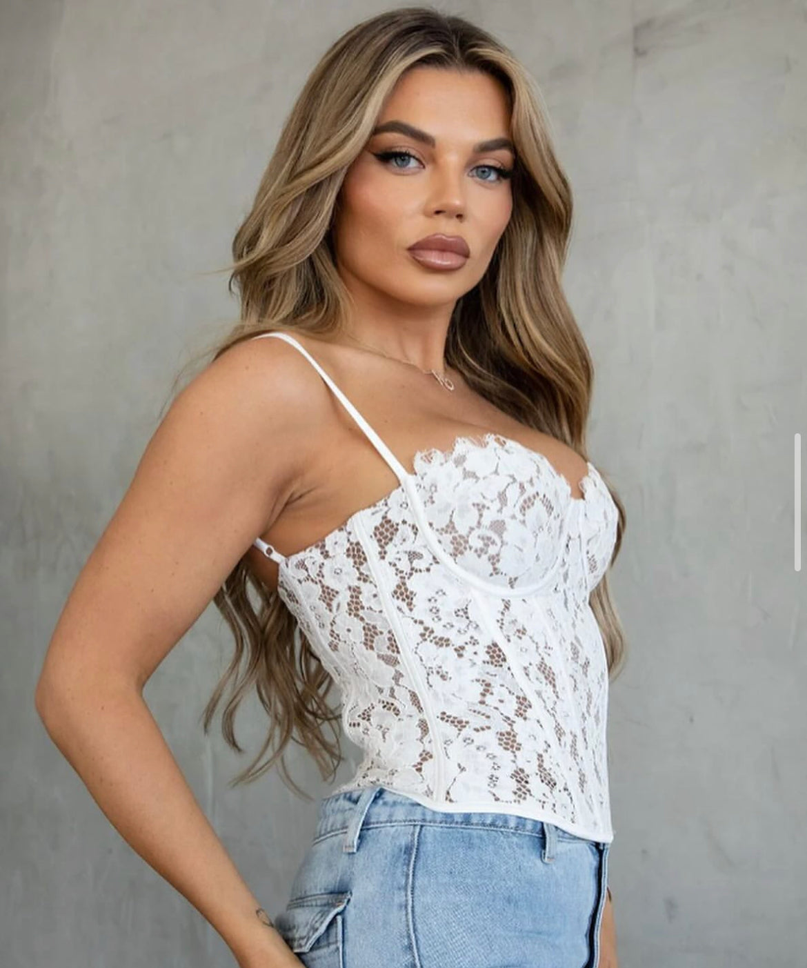 Rhode White Corset Top