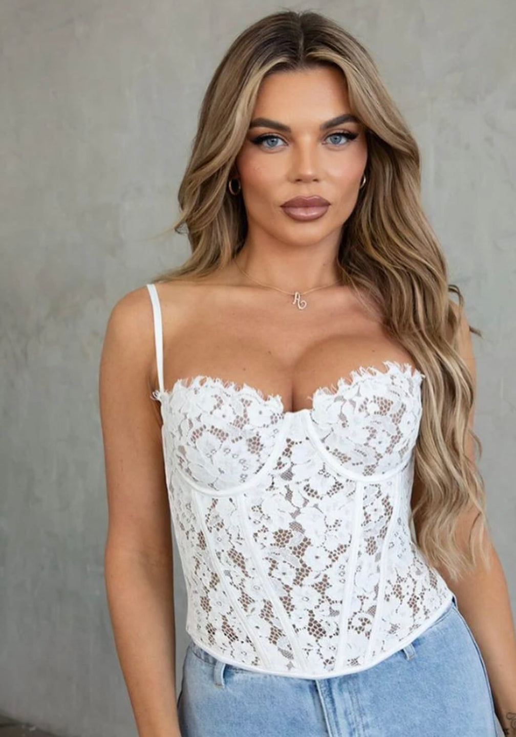 Rhode White Corset Top